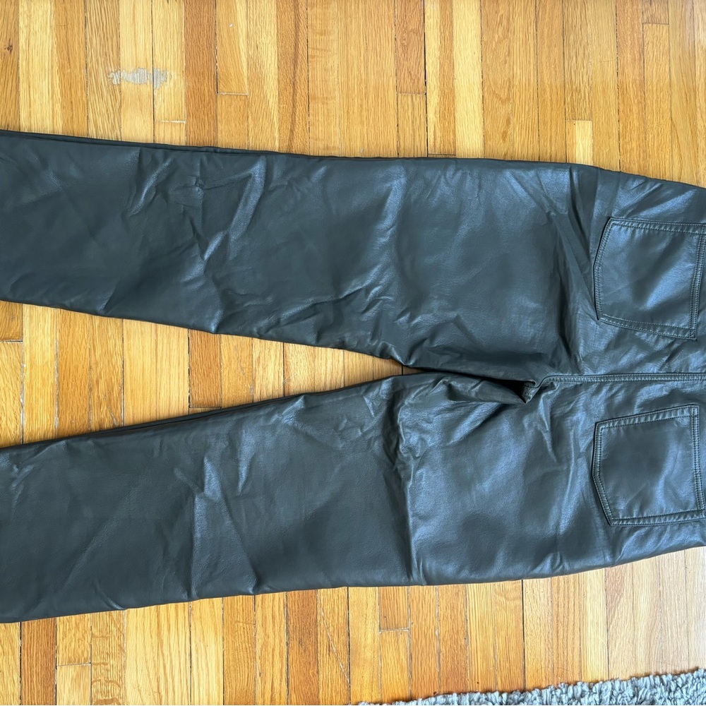 Aritzia Wilfred Melina Vegan Leather Gray Sz 16 *30” inseam Excellent Condition - Picture 4 of 5